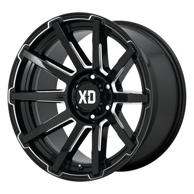 XD XD847 Outbreak Wheel, 22x10 with 8 on 180 Bolt Pattern - Black / Milled - XD84722088312